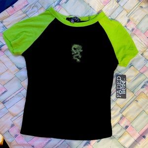 Faded rose cropped t shirt